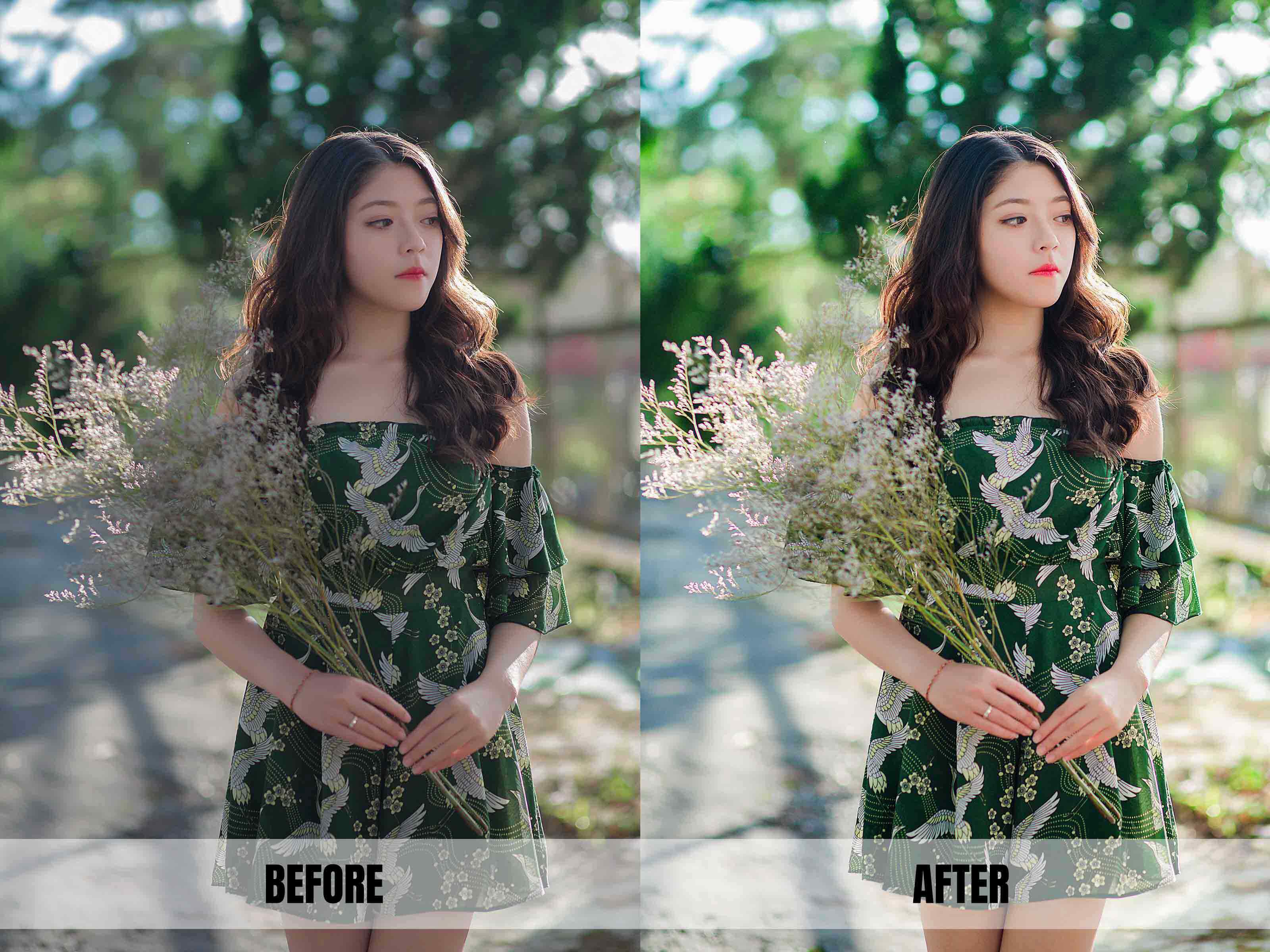 Professional Color Correction before and after example by Photographer's Edit Studio